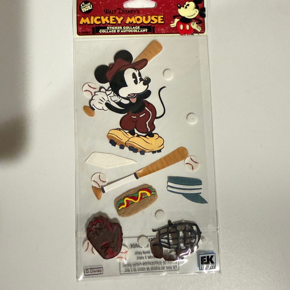 Disney Mickey Mouse Baseball Sticker Collage EK Success Jolee's Boutique DJBV004